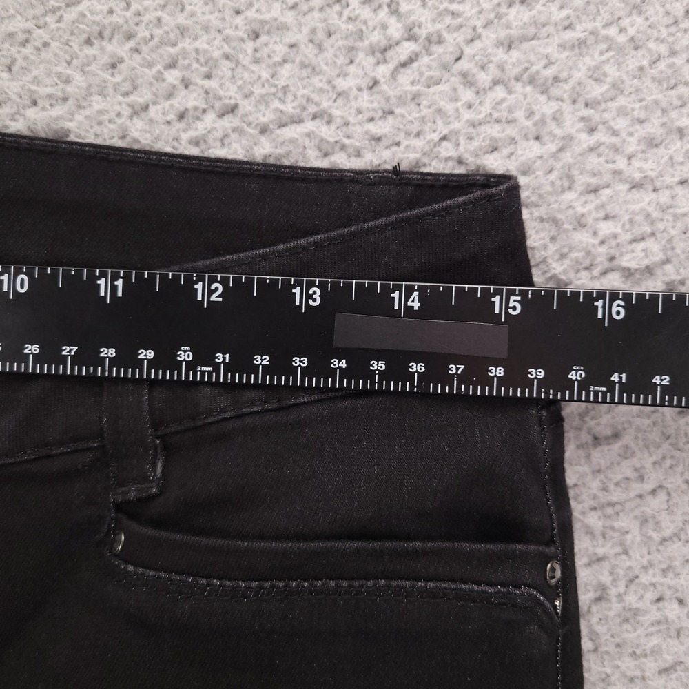 WHBM Jeans Size 6 Skinny Flare Leg Mid Rise Black Stretch Denim 29x33 - Picture 11 of 16